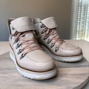 Cole Haan ZeroGrand Wedge Hiker Pumice Stone Leather Waterproof Boots Shoes 9 B